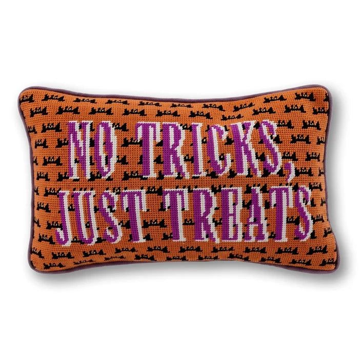 No Tricks Needlepoint Pillow