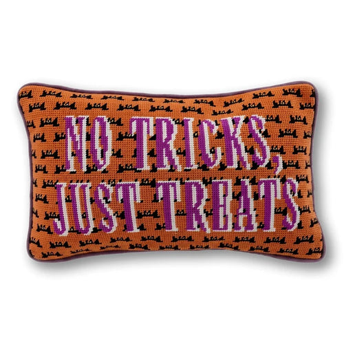 No Tricks Needlepoint Pillow