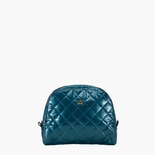 Oiver Thomas KST Cosmetic Medium Teal Metallic Travel Accessories in at Wrapsody