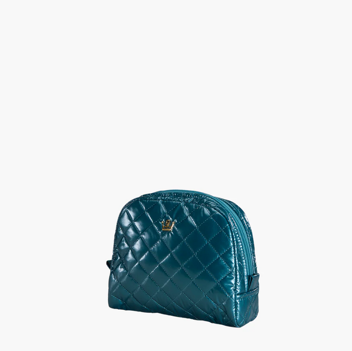 Oiver Thomas KST Cosmetic Medium Teal Metallic Travel Accessories in at Wrapsody