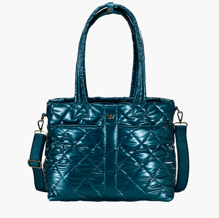 Oiver Thomas Wanderlust Tote Teal Metallic Totes in at Wrapsody