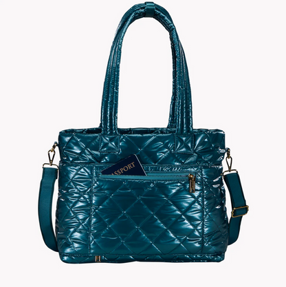 Oiver Thomas Wanderlust Tote Teal Metallic Totes in at Wrapsody