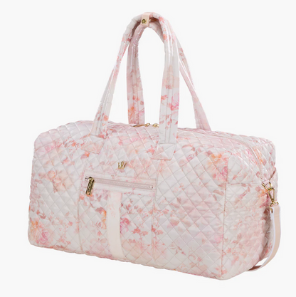 Oliver Thomas 24/7 Weekender Duffle Petal Pink Rose Print Luggage in at Wrapsody