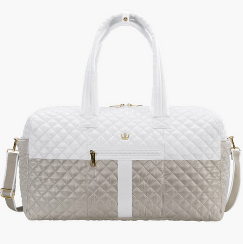 Oliver Thomas 24/7 Weekender Duffle White/Dove Grey Luggage in at Wrapsody