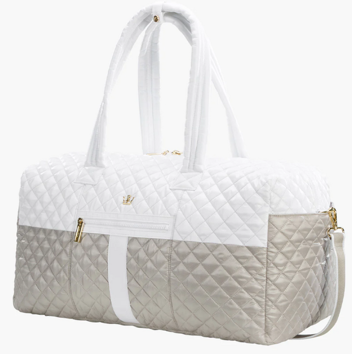 Oliver Thomas 24/7 Weekender Duffle White/Dove Grey Luggage in at Wrapsody