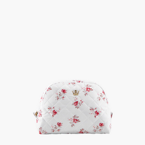 Oliver Thomas KST Cosmetic Medium White Rose Print Travel Accessories in at Wrapsody