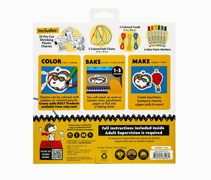 OOLY X Peanuts Diy Shrink Art Kit