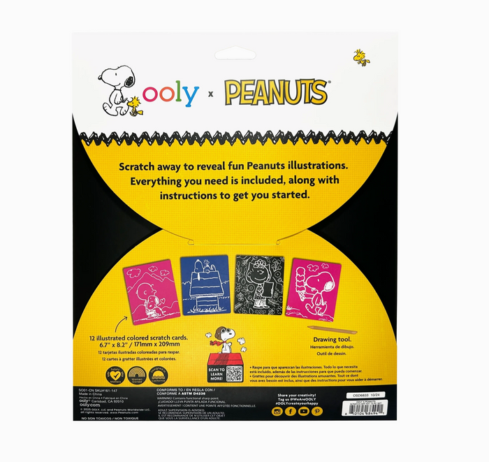 OOLY X Peanuts Scratch Art Kit