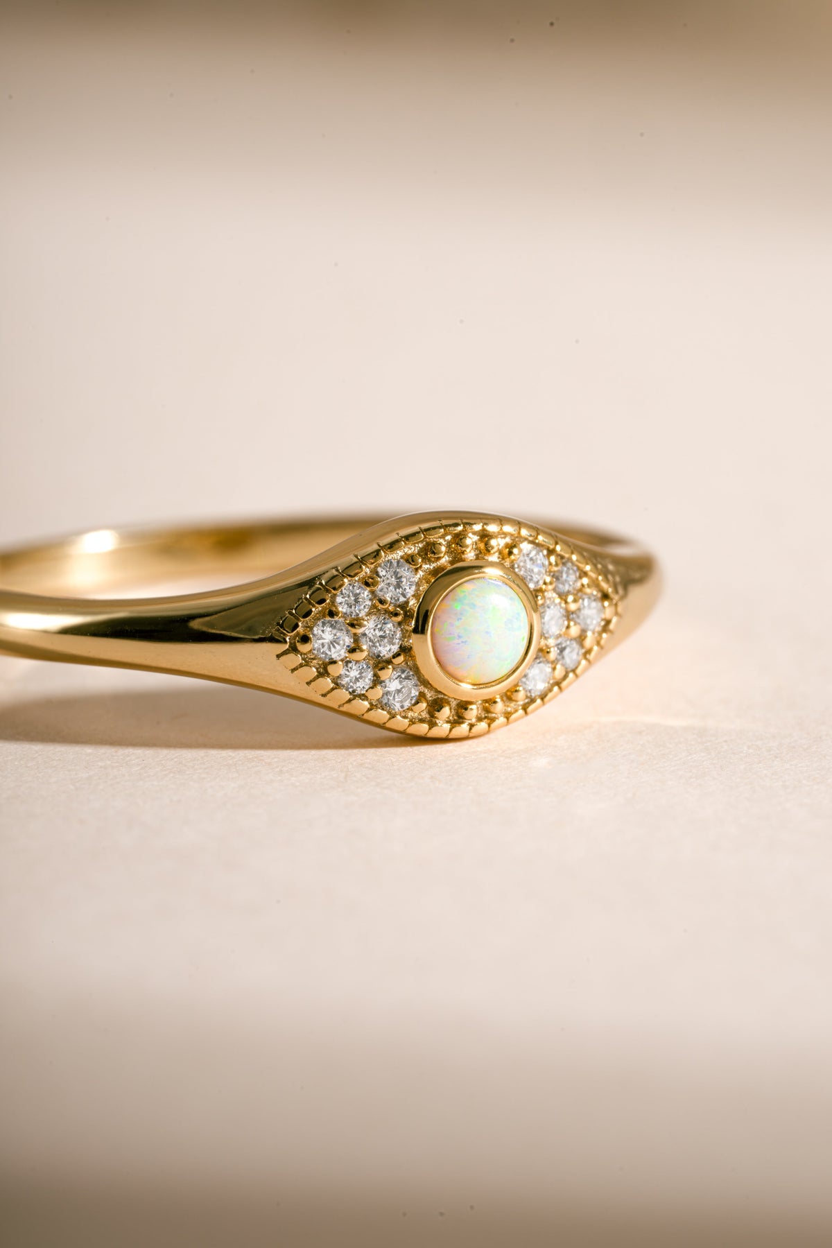 Opal Evil Eye Ring