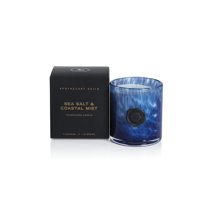 Opal Glass Seas Salt & Coastal Mist Mini Box Candle Candles in at Wrapsody