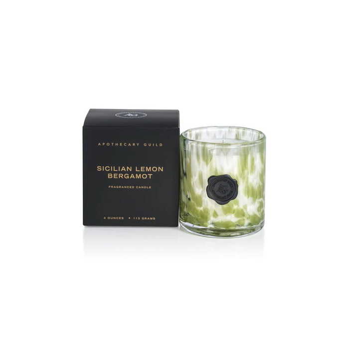 Opal Glass Sicilian Lemon Mini Box Candle Candles in at Wrapsody