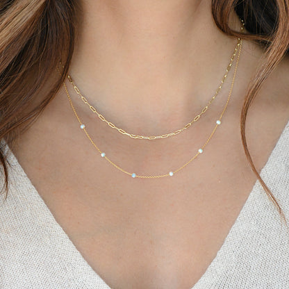 Opal Beaded Necklace