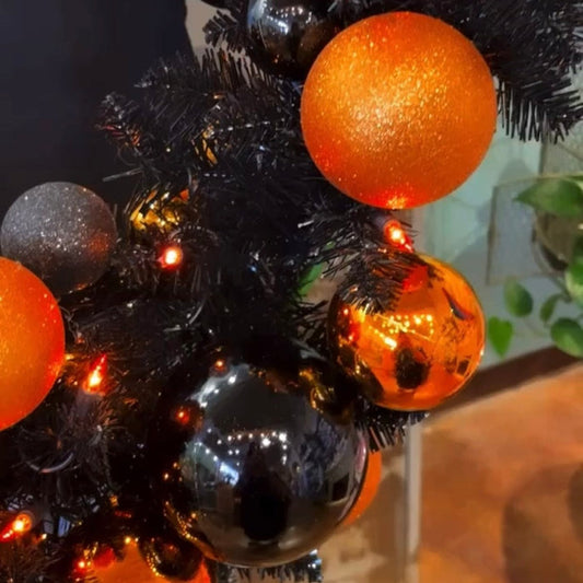 Orange and Black Ball Garland