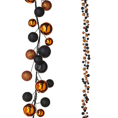Orange and Black Ball Garland