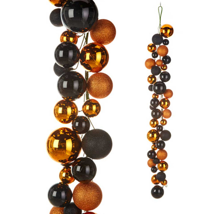 Orange and Black Ball Garland
