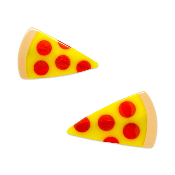 Pizza Alligator Hair Clip Set