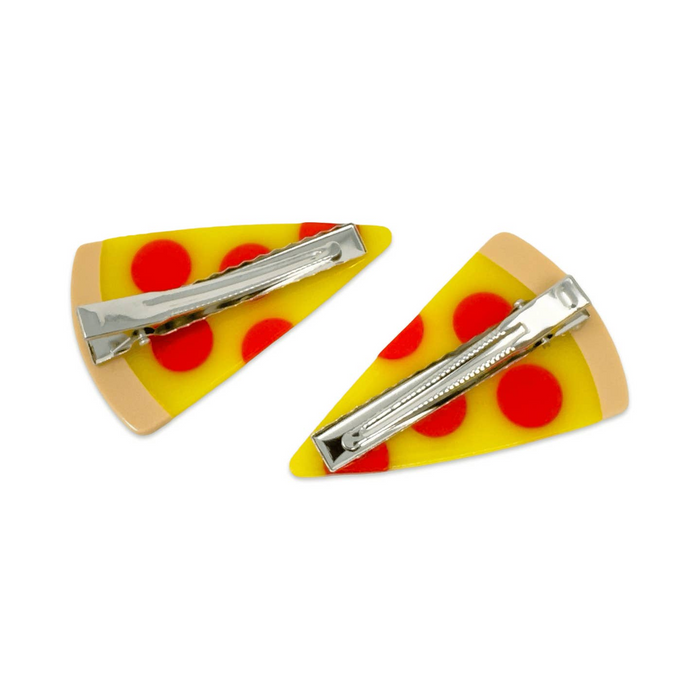 Pizza Alligator Hair Clip Set