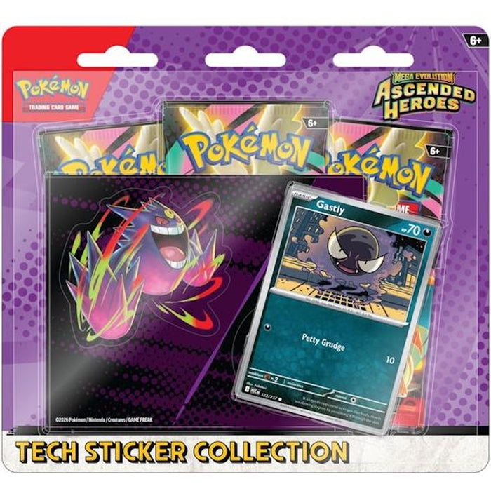 Pokemon Ascended Heroes Gastly Tech Sticker Collection 2026 Pokémon Mega Evolution