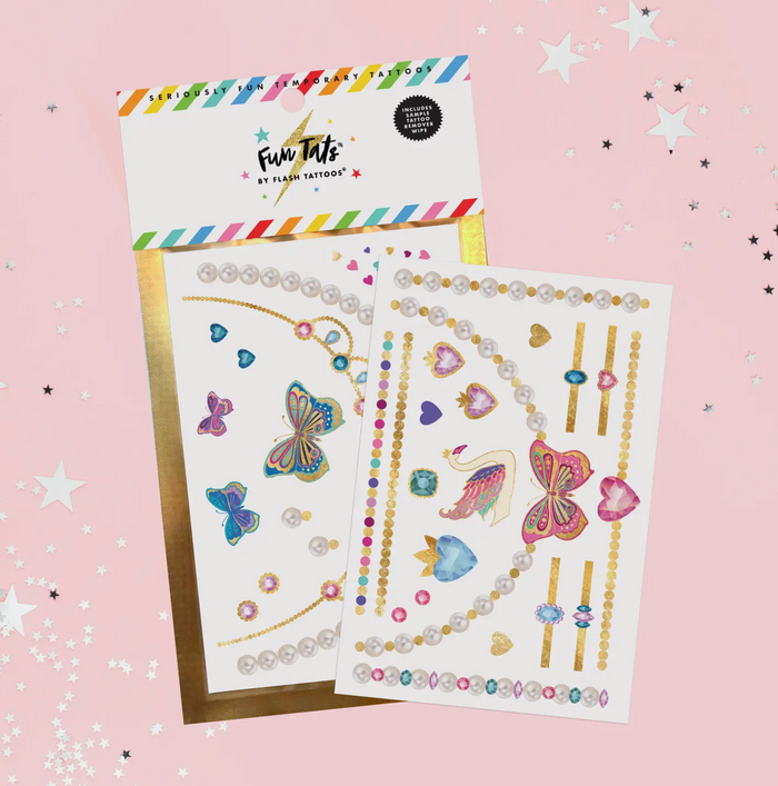 Princess Jewelry Temporary Tattoo Pack