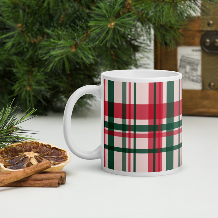 Red'Green Plaid Glossy Mug