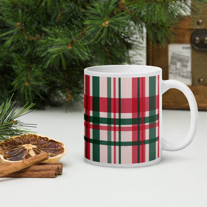 Red'Green Plaid Glossy Mug