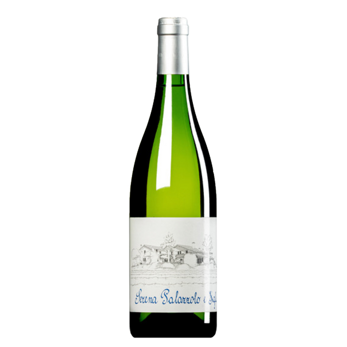 Sauvignon wine bottle with green glass and silver cap