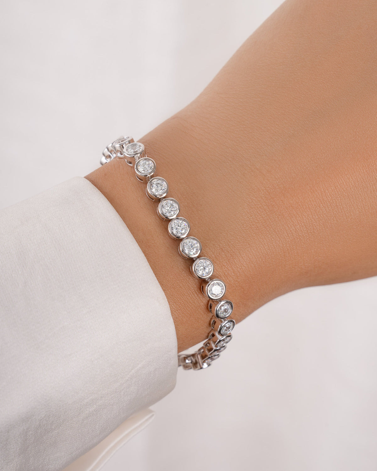 4mm Round Bezel Tennis Bracelet