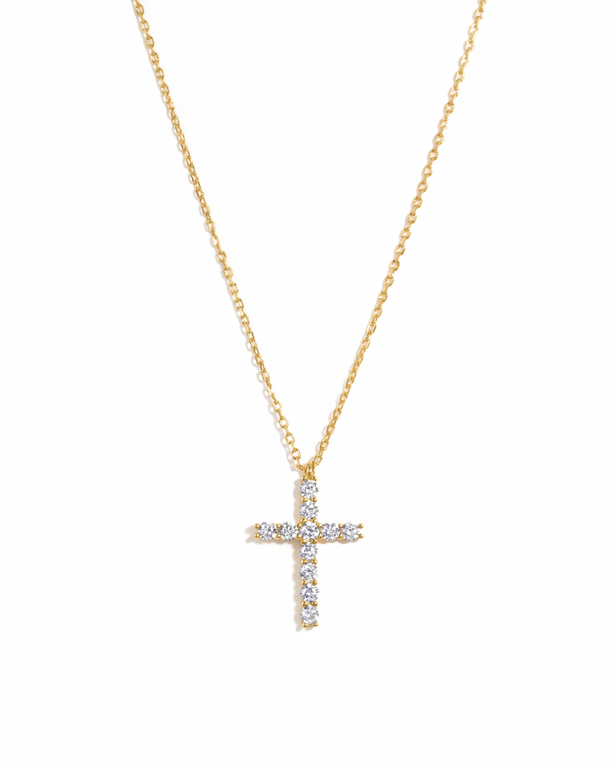 Large Studded Cross Necklace