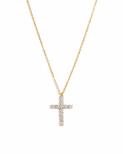 Large Studded Cross Necklace