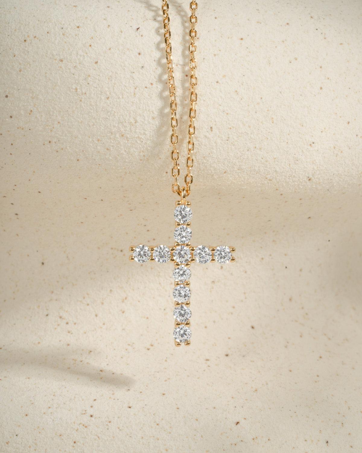 Large Studded Cross Necklace