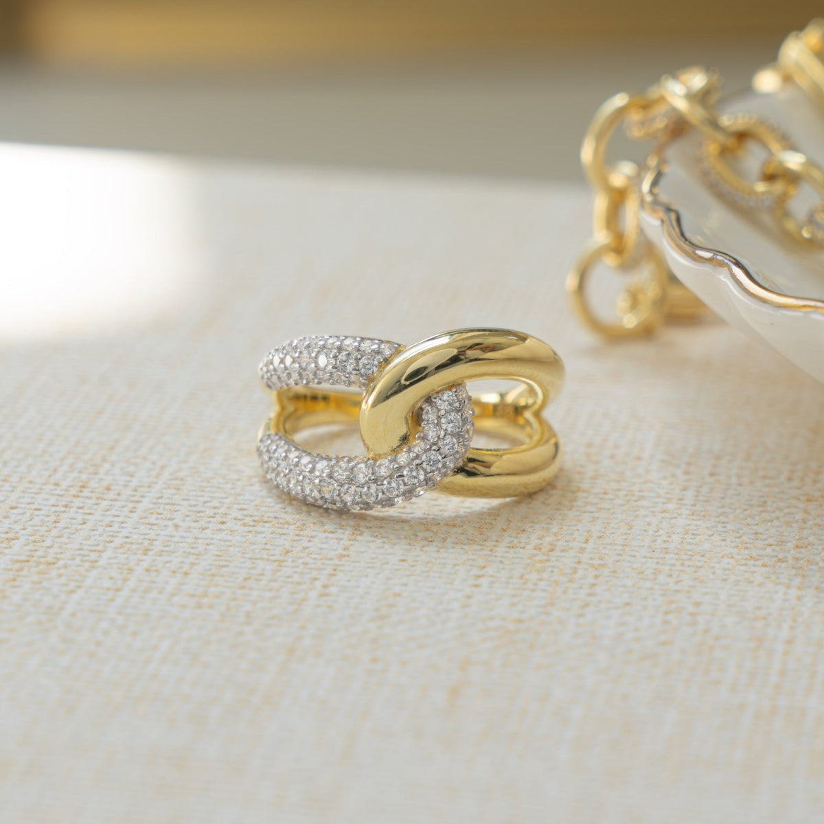 Mixed Metal Loop Ring
