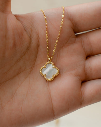 Mother of Pearl Clover Necklace