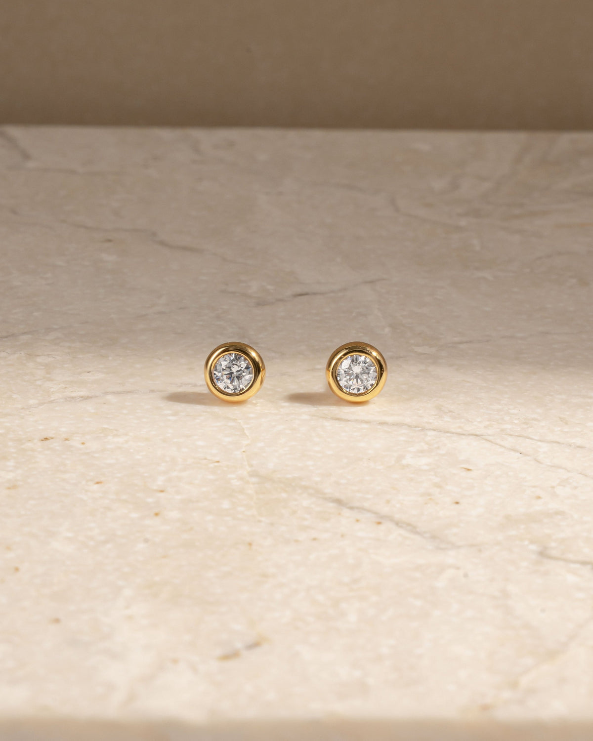 Diamond Bezel Dome Studs