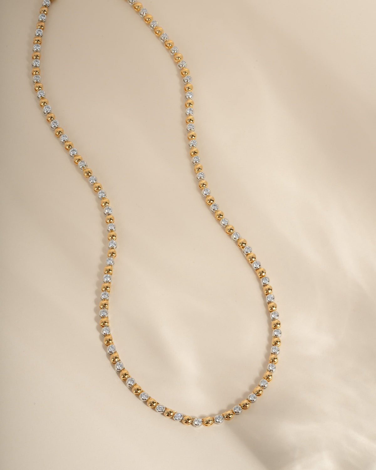 Mixed Metal Tennis Necklace