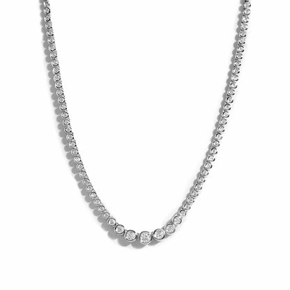 Gradient Bezel Tennis Necklace