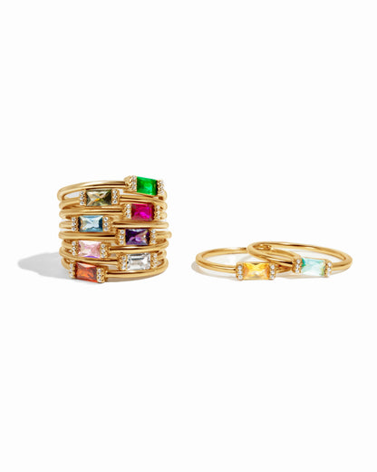 Ruby Simple Baguette Ring