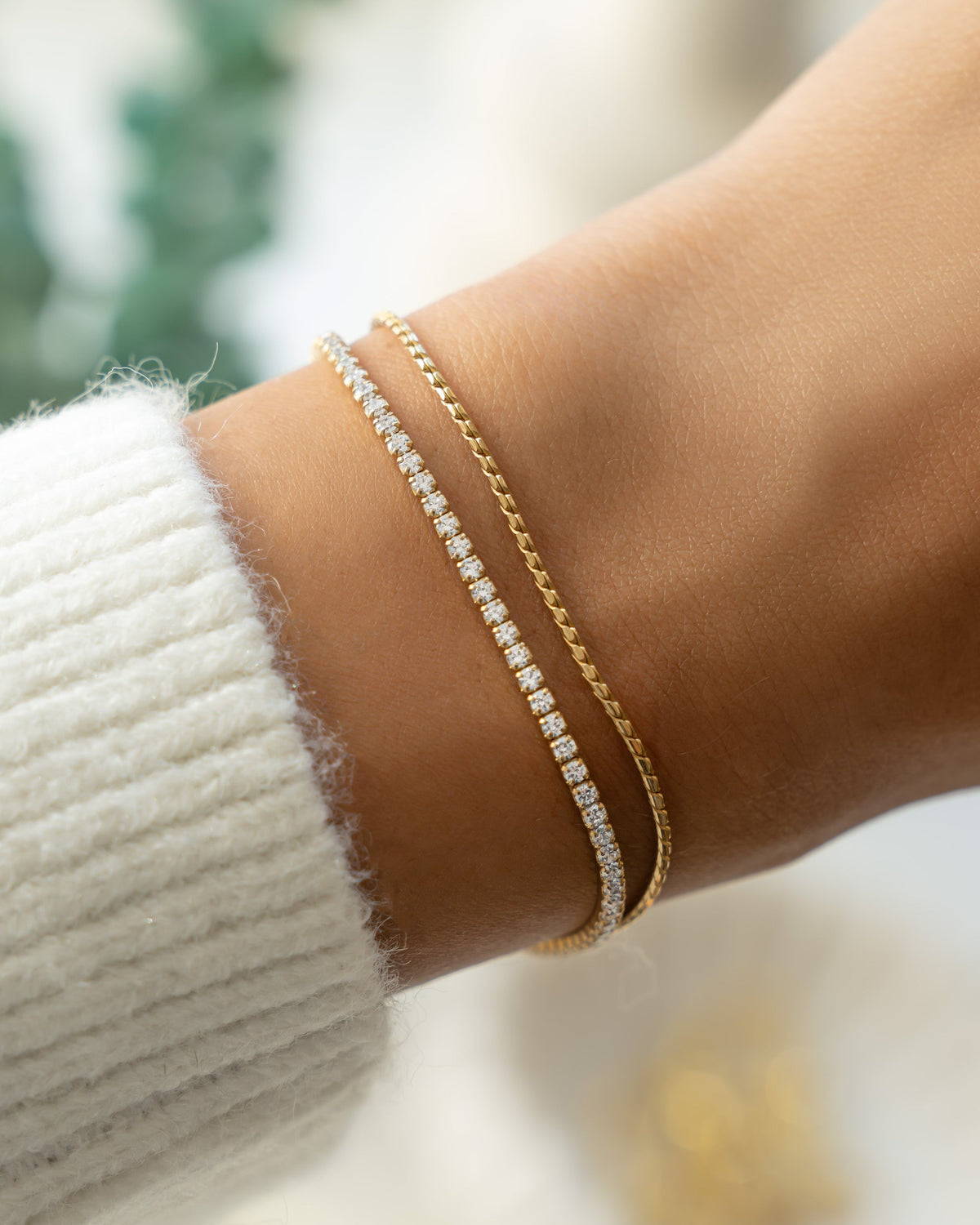 Tennis & Chain Bracelet Set