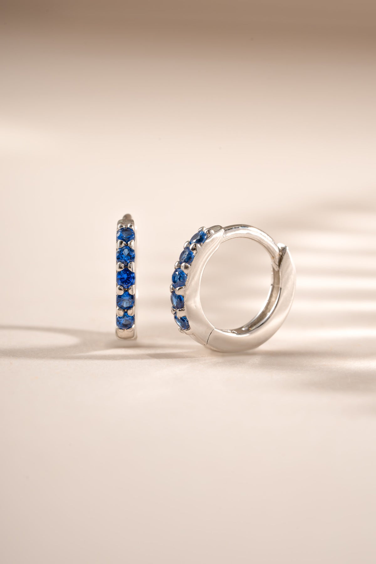 7mm Sapphire Huggies