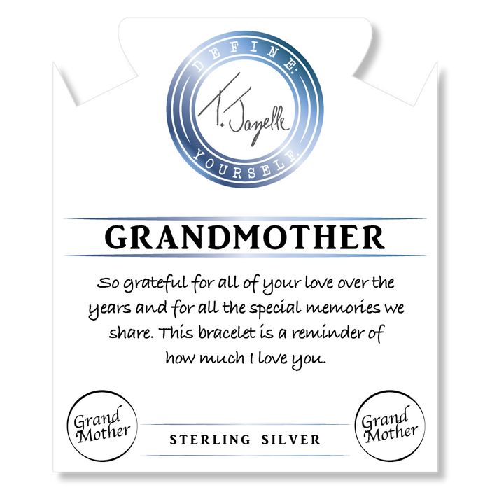 Sardonyx Stone Bracelet with Grandmother Sterling Silver Charm