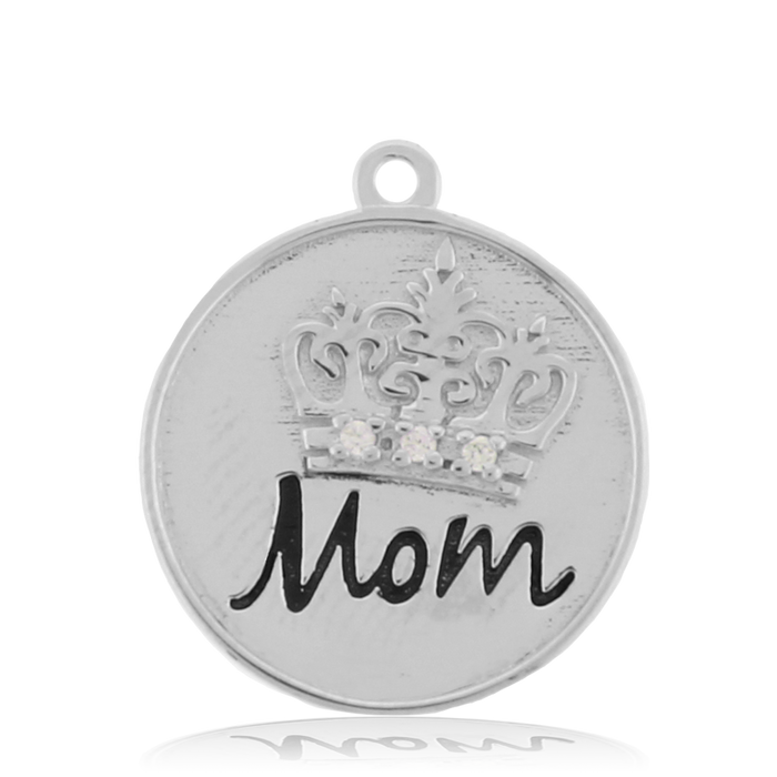 Sardonyx Stone Bracelet with Mom Crown Sterling Silver Charm