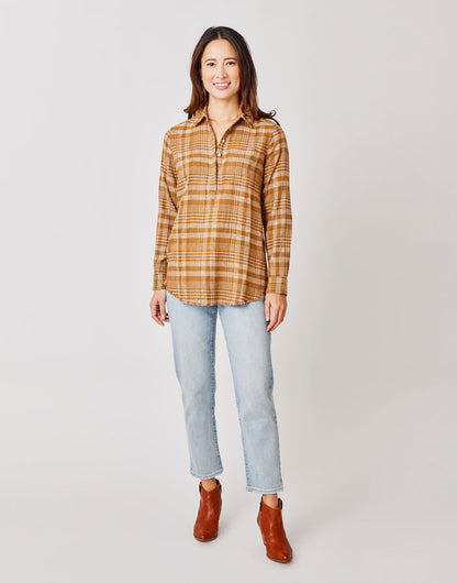 Sawyer Twill: Cocoa Plaid - FINAL SALE