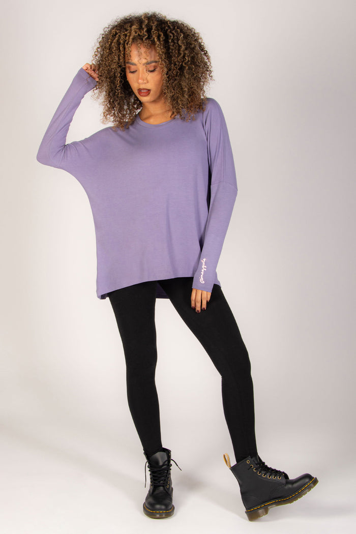 Script Long Sleeve Top