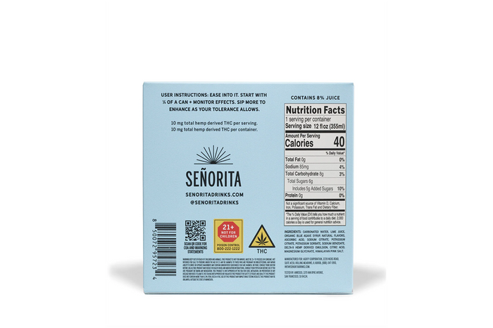 Senorita Ranch Water THC 10MG 4pack
