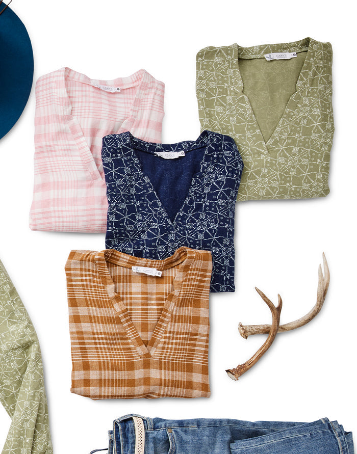 Shelby Top: Cocoa Plaid - FINAL SALE