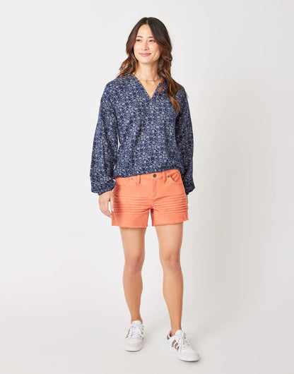 Shelby Top: Navy Bandana - FINAL SALE