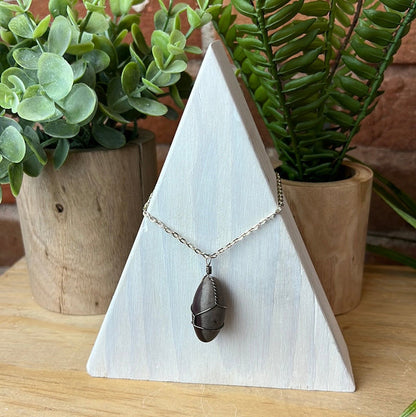 Shiva Lingam Wire Wrapped Pendant 1"