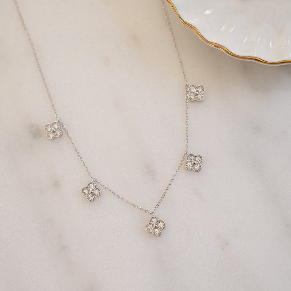Four Leaf Clover Charm Necklace