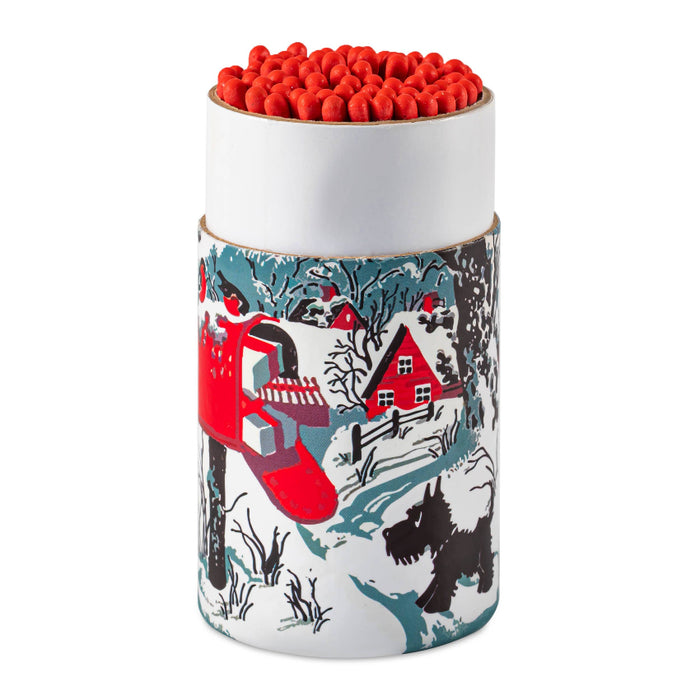 Snowy Letterbox Cylinder Safety Matches
