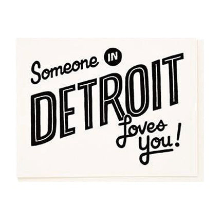 Someone in Detroit Loves You Card - City Bird