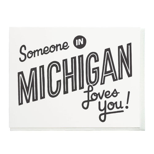 Someone in Michigan Loves You Card - City Bird